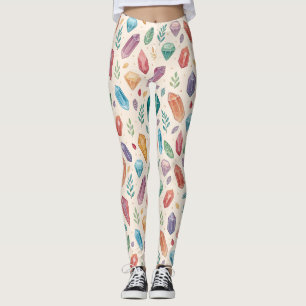 Colorful Gemstone Pattern (2) Leggings