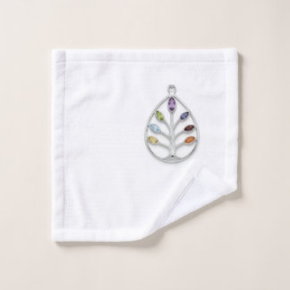 Colorful Gemstone Tree Pendant Bath Towel