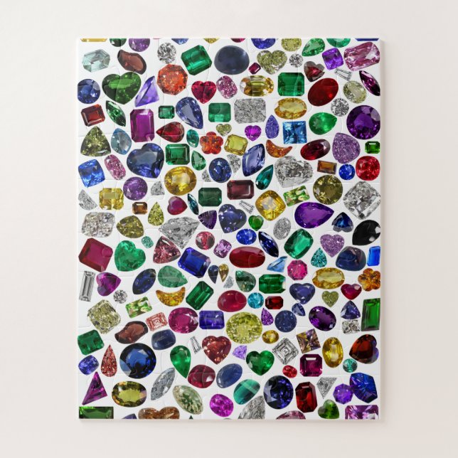 Colorful Gemstones in Stunning Shapes Jigsaw Puzzle (Vertical)
