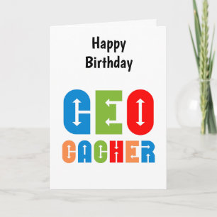 Colorful Geocacher Arrows Card