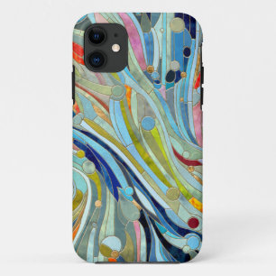 Colorful Geometric Abstract Mosaic Art iPhone 11 Case