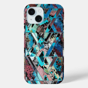Colorful Geometric Abstract Pattern iPhone 15 Case