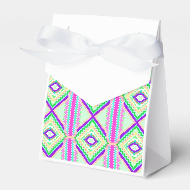 Colorful Geometric Boho Pattern Favor Box (Front Side)
