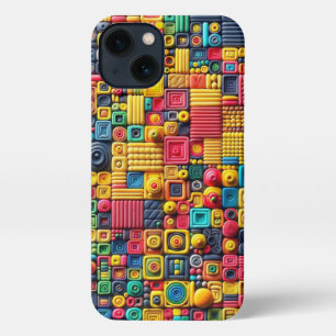Colorful Geometric Chaos _ iphone case