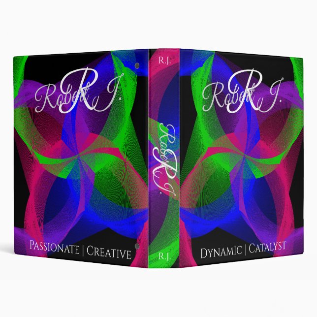 Colorful Geometric Circular Blend Binder (Background)