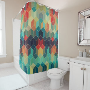 Colorful Geometric Cubes Modern Pattern
