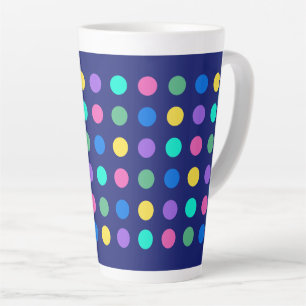 Colorful Geometric Dots Drinkware Design - Latte Mug