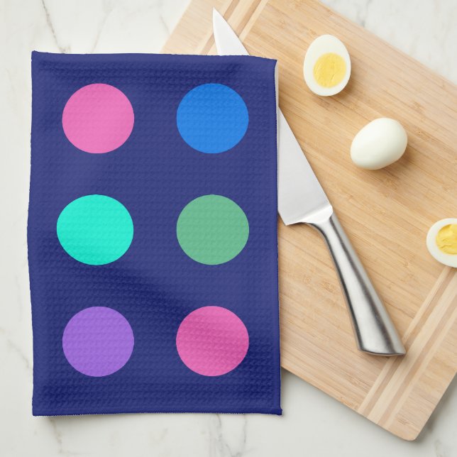 Colorful Geometric Dots Kitchen Towel (Quarter Fold)