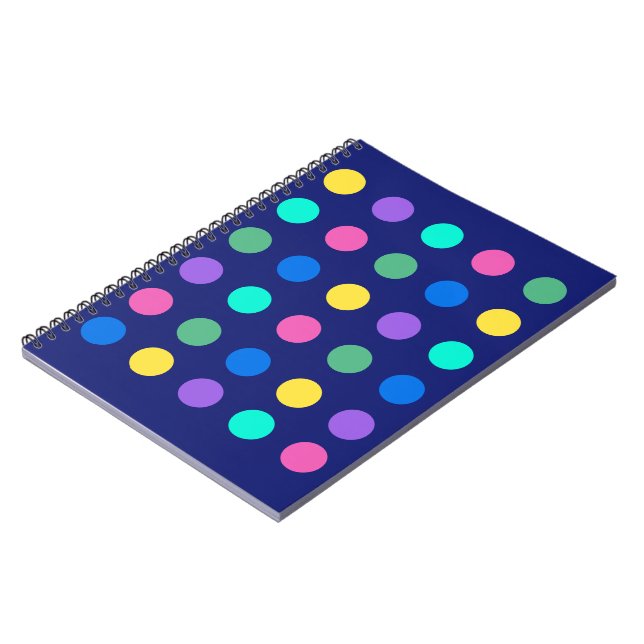 Colorful Geometric Dots Notebook (Left Side)