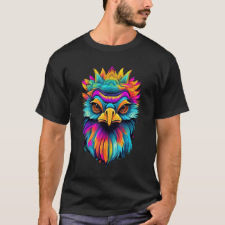 Colorful Geometric Emu Bird   Pop Animal T-Shirt