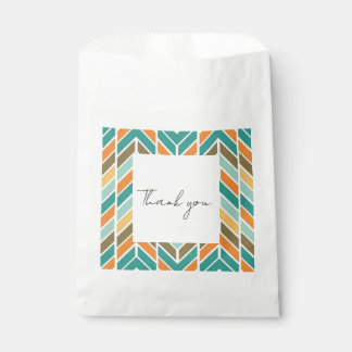 Colorful geometric favor bag