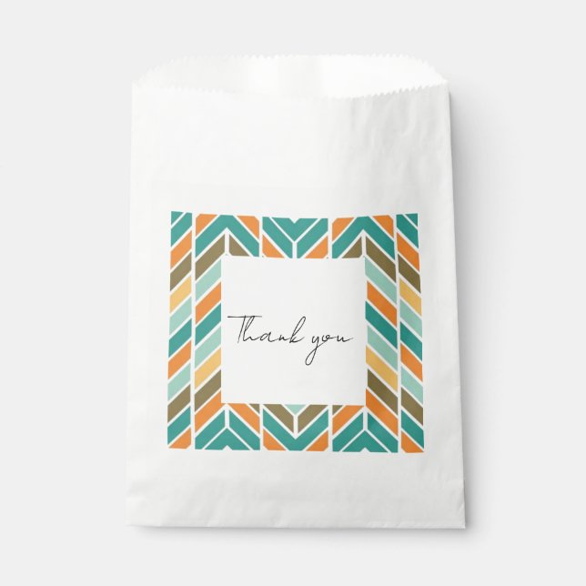 Colorful geometric favor bag (Front)