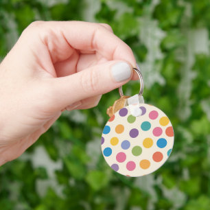 Colorful Geometric Hexagon Pattern Keychain