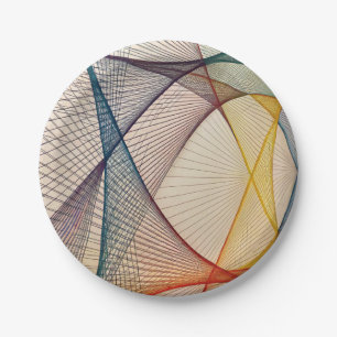 Colorful Geometric Paper Plate