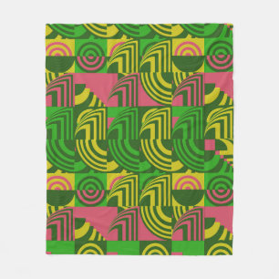 Colorful Geometric Pattern  Fleece Blanket