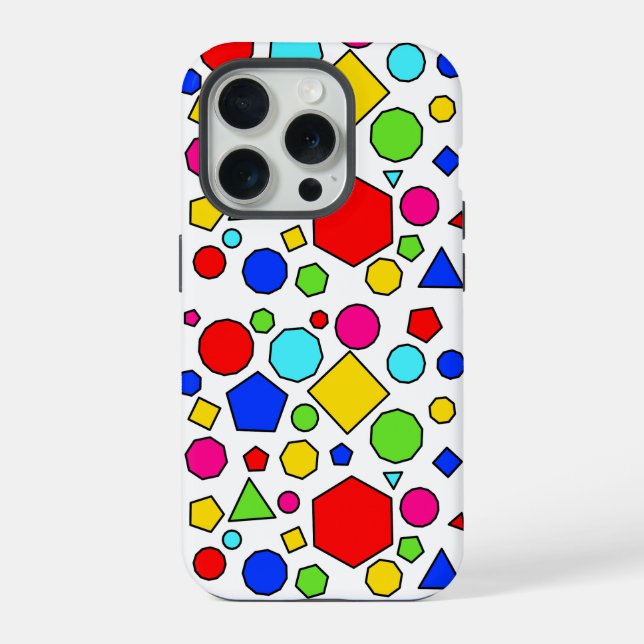Colorful geometric pattern iPhone case (Back)