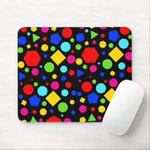 Colorful geometric pattern mouse pad