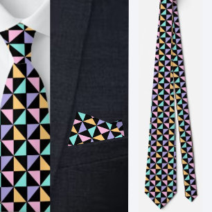 Colorful Geometric Pattern           Tie
