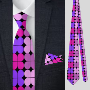 Colorful Geometric Pattern          Tie