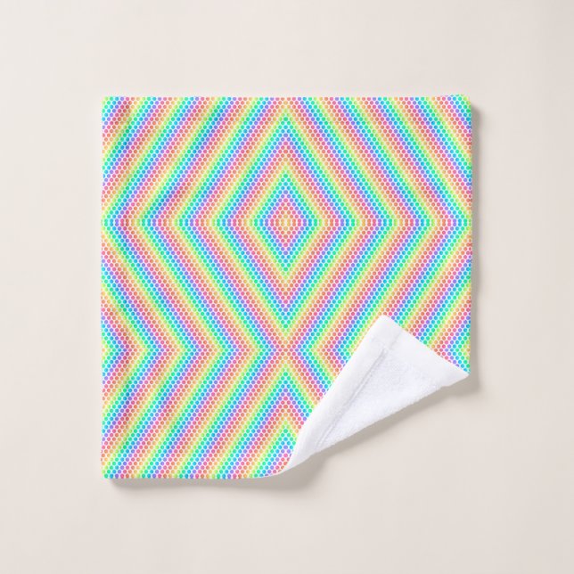 Colorful geometric pattern towel set  (Gant de toilette)