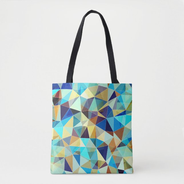 Colorful geometric pattern, triangles background,  tote bag (Front)