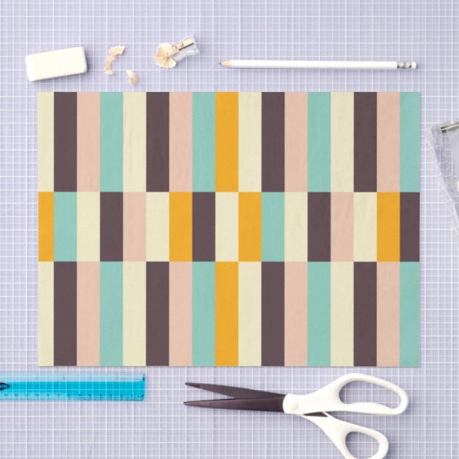Colorful geometric pattern with vertical stripes  tissue paper (Craft)