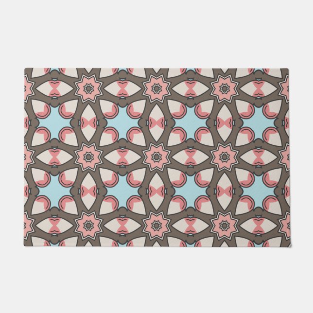 Colorful Geometric Shapes Pattern – Modern Abstrac Doormat (Front)