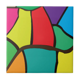 Colorful Geometric Shapes Tile