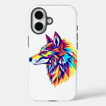 Colorful Geometric Wolf iPhone / iPad case