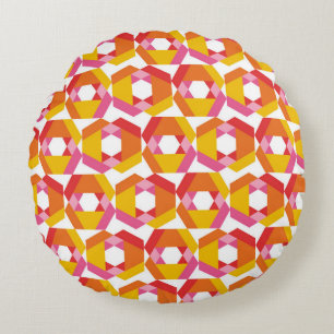 Colorful Geometry minimalistic artwork seamless pa Round Pillow