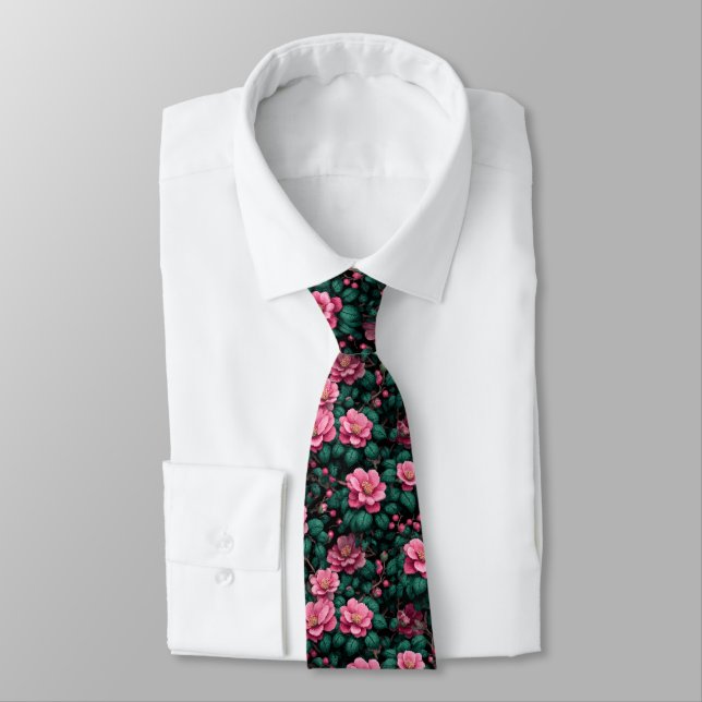 Colorful Gifts For Father Gardenias Tie (Tied)