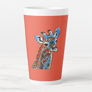 Colorful giraffe latte mug