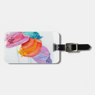 COLORFUL GIRLS HATS PERSONALIZED LUGGAGE TAG