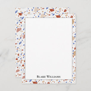 Colorful Glass Chips Terrazzo Pattern Frame Card