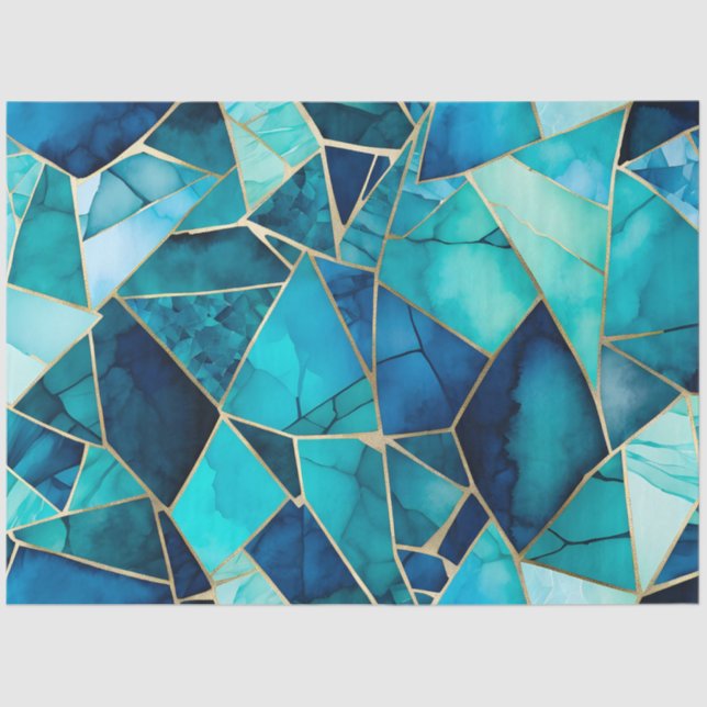 Colorful Glass Mosaic Art Tissue Paper (Front)