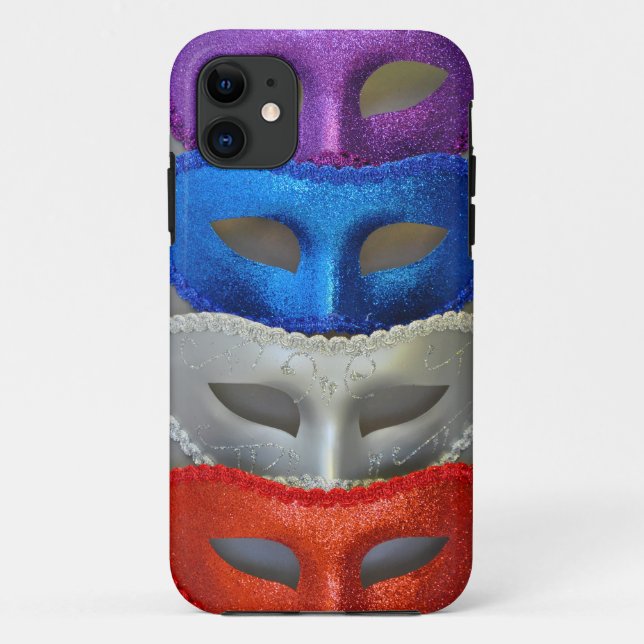 Colorful glitter masks Case-Mate iPhone case (Back)