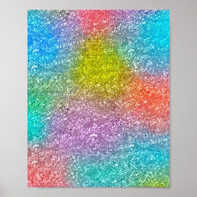 COLORFUL GLITTER SPARKLE ABSTRACT  POSTER (Front)