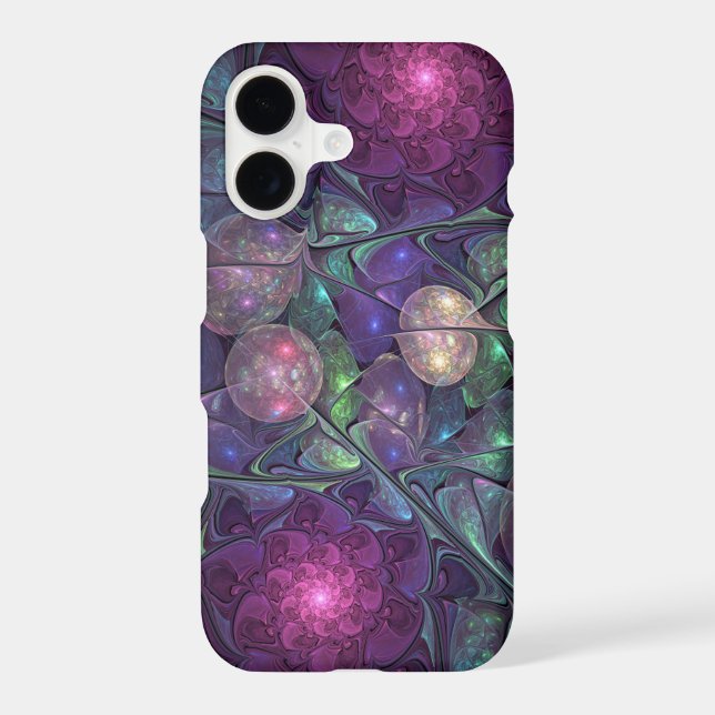 Colorful Glittering Modern Abstract Fractal Art (Back)