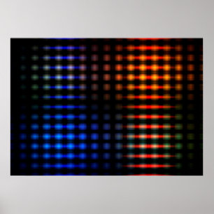 Colorful glowing lights poster