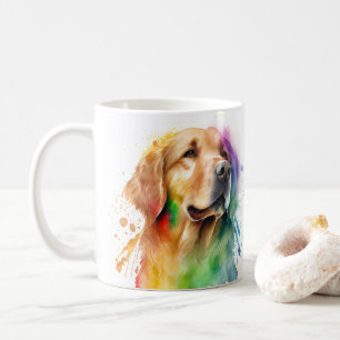 Colorful Golden Retriever Dog  Pet Coffee Mug, Cup