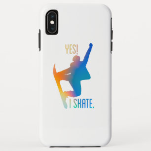 Colorful gradient colors Yes I skate quote sayings iPhone XS Max Case