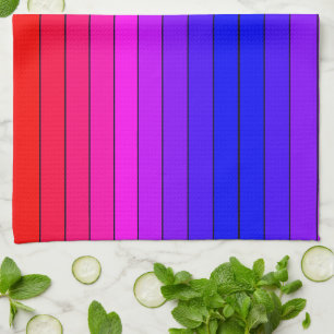 Colorful Gradient Stripes Kitchen Towel