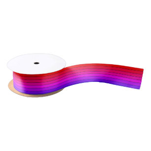 Colorful Gradient Stripes Satin Ribbon