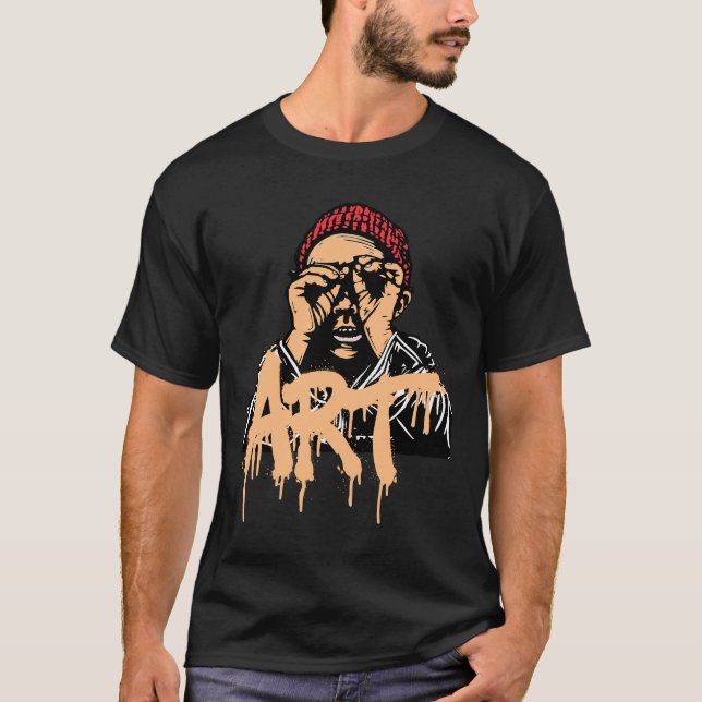 colorful graffiti art illustration T-Shirt (Front)