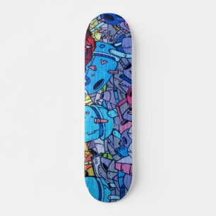 Colorful Graffiti Art Skateboard