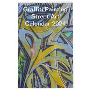 Colorful Graffiti Painting Street Art 2024 Calendar