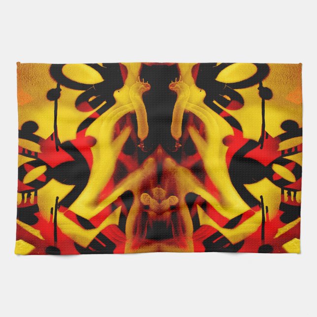 Colorful graffiti pattern kitchen towel (Horizontal)