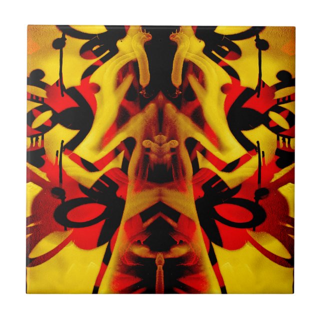 Colorful graffiti pattern tile (Front)