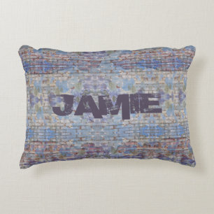Colorful Graffiti Wall Street Art Personalized Decorative Pillow