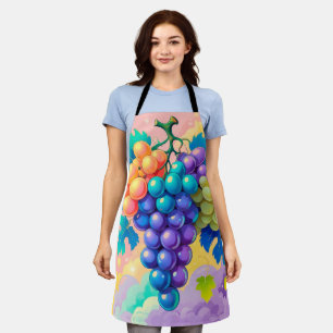 Colorful grapes apron